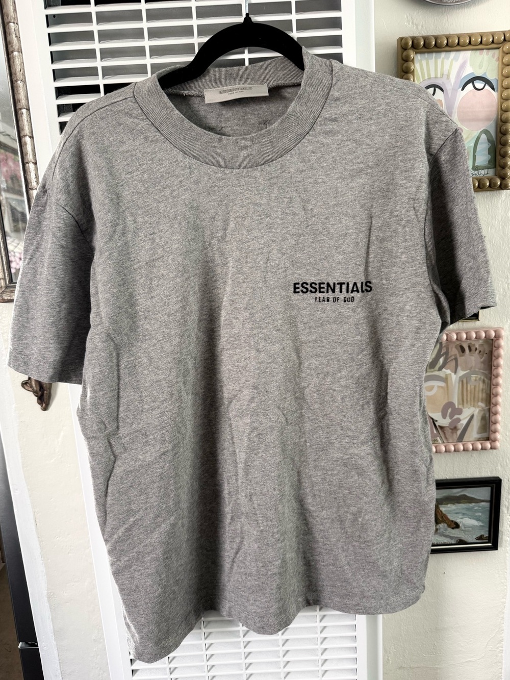 ESSENTIALS relaxed fit logo crewneck shirt